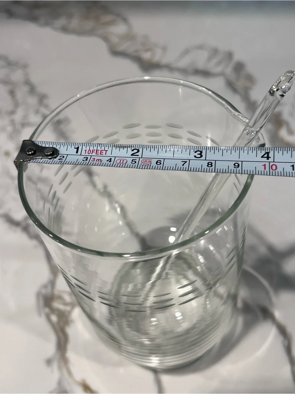 Vintage Princess House Martini Cocktail Mixer Pitcher Beaker Stirrer Etched
